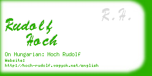 rudolf hoch business card